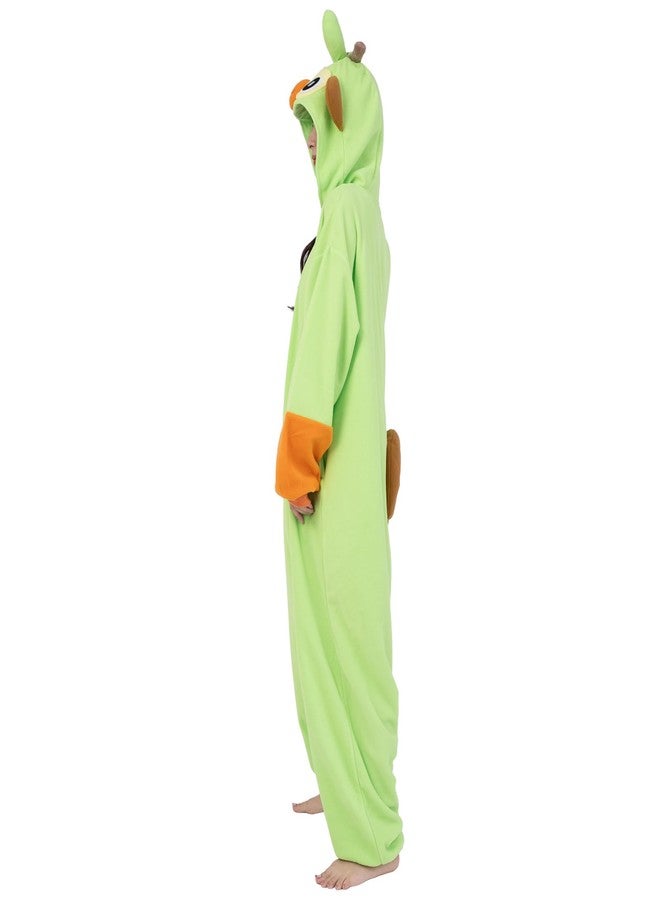 سازاك زي تنكري للهالوين من SAZAC Kigurumi - بوكيمون - غروكي - بدلة قطعة واحدة - أخضر - مقاس كبير جدًا - Image 4